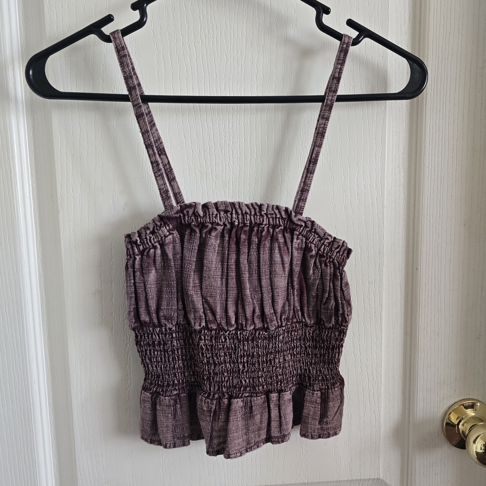 Elegant Plum Smocked Camisole
